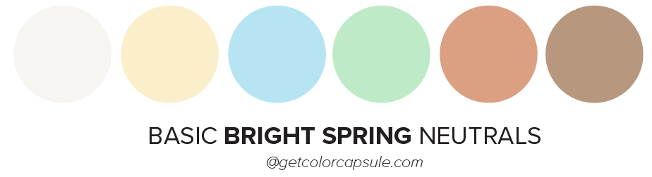 Bright Spring color palette neutrals